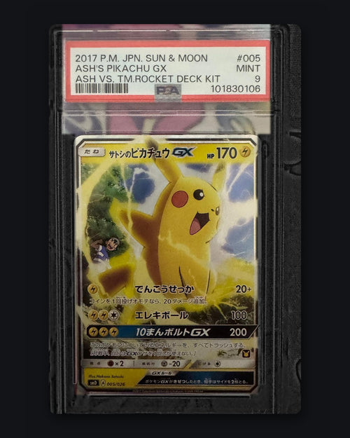 Ash's Pikachu Ash vs Team Rocket Deck Kit 005/026 PSA 9