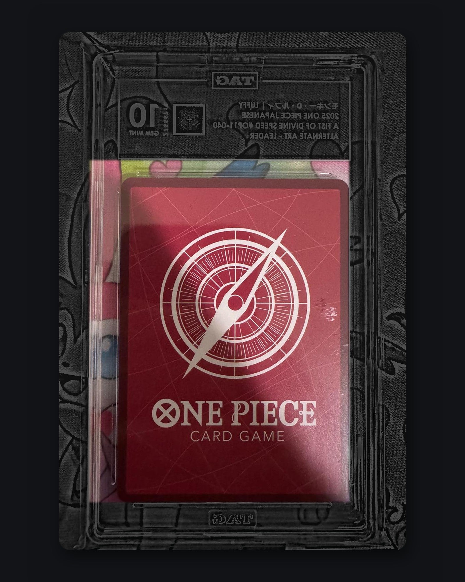 Monkey.D.Luffy A Fist of Divine Speed (OP11) OP11-040 TAG Gem Mint 10 – back